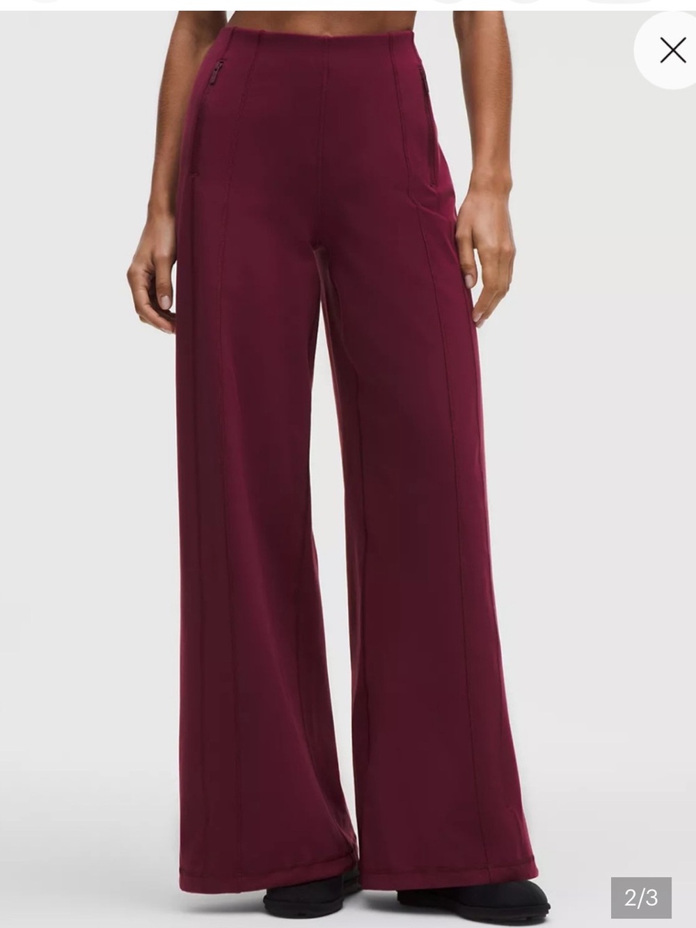 lululemon athletica High-Rise Wide-Leg Pants in Deep Plum large NWT
